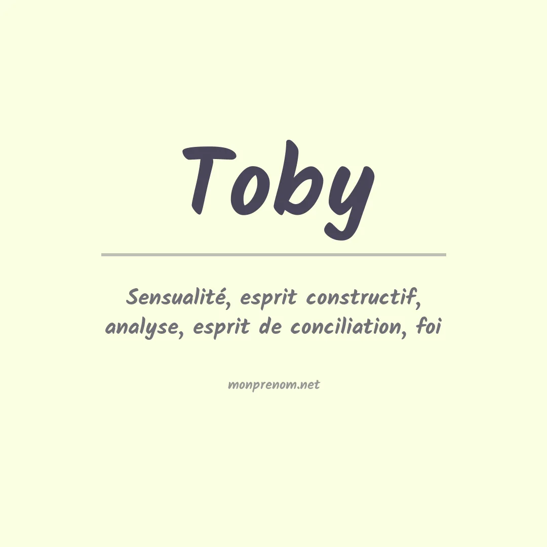 Prénom Toby