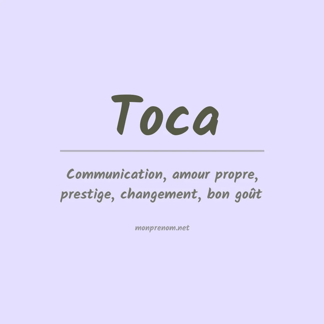 Prénom Toca