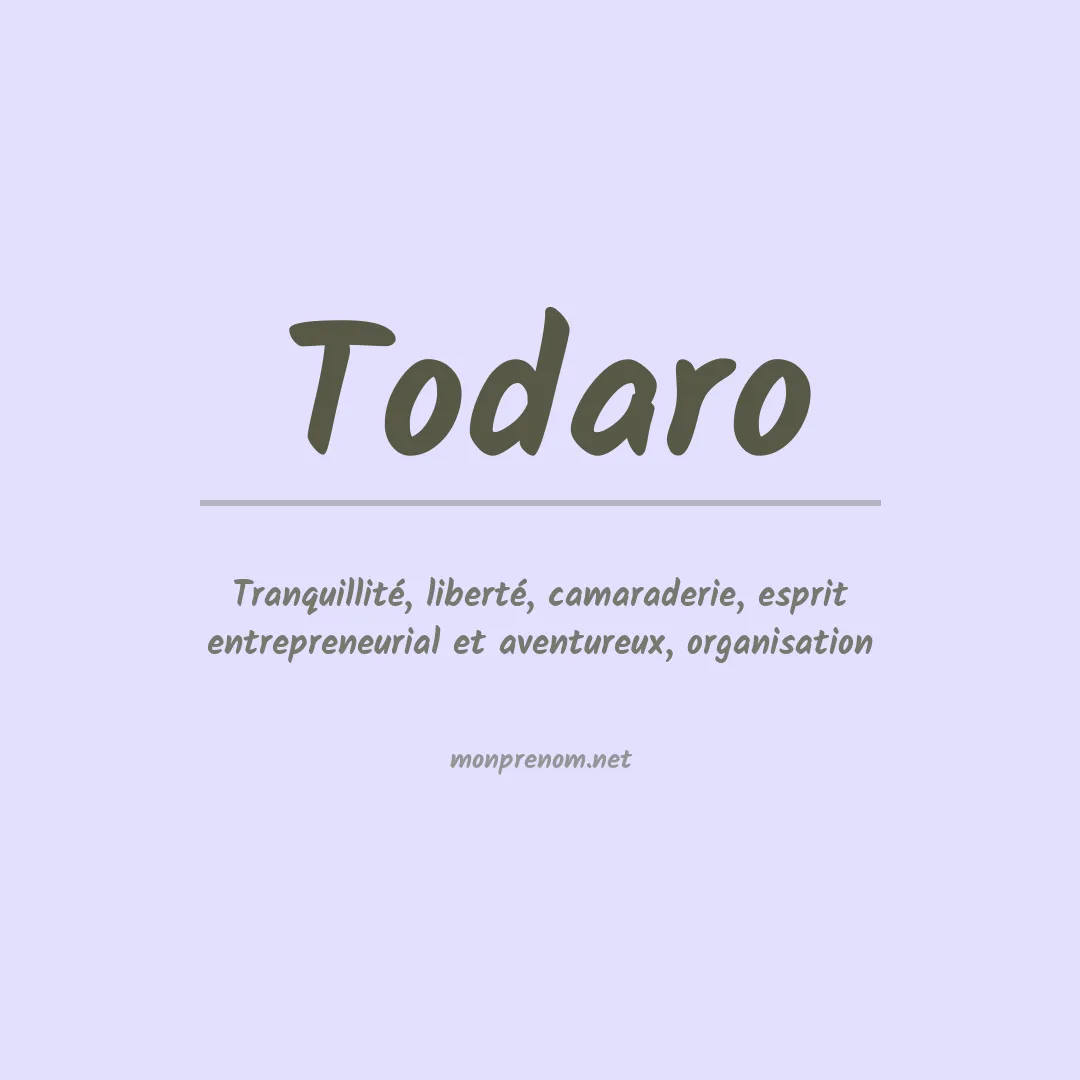 Prénom Todaro