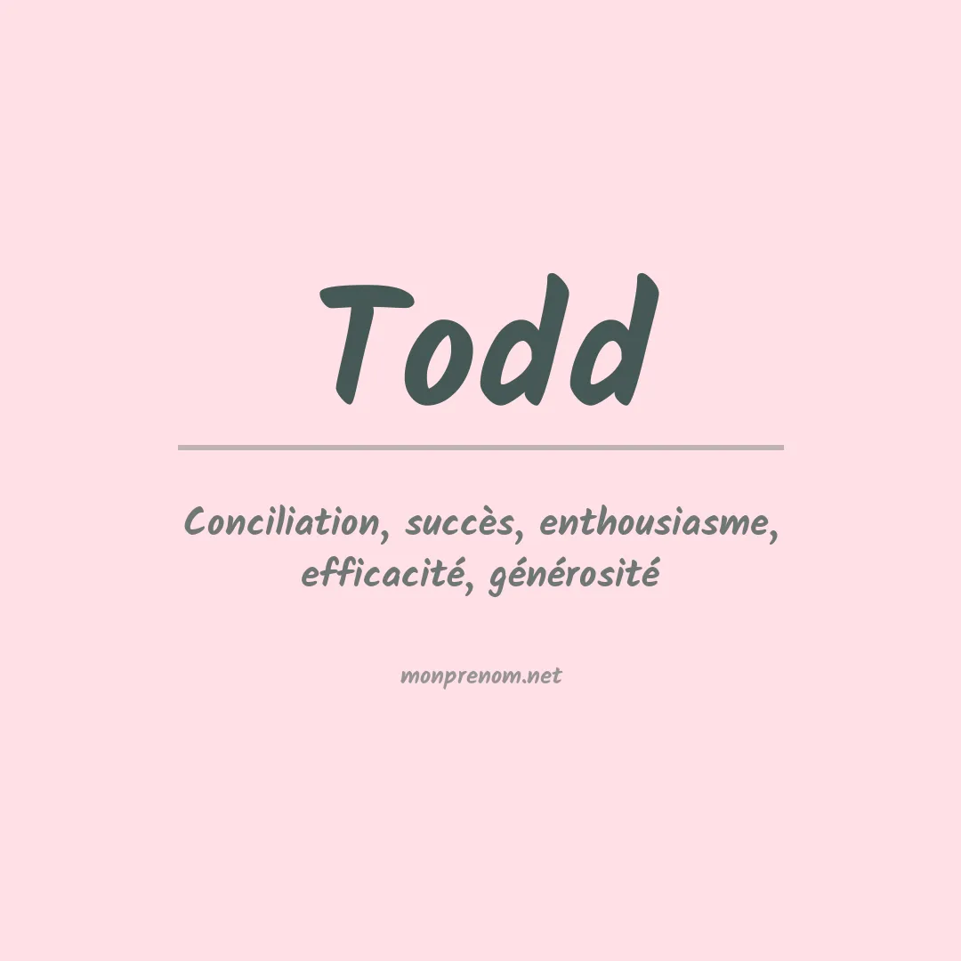 Prénom Todd