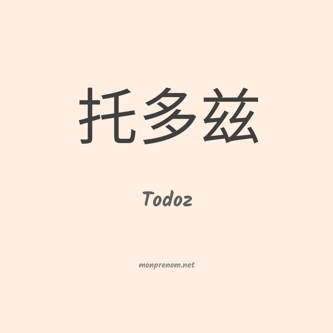 Todoz en chinois