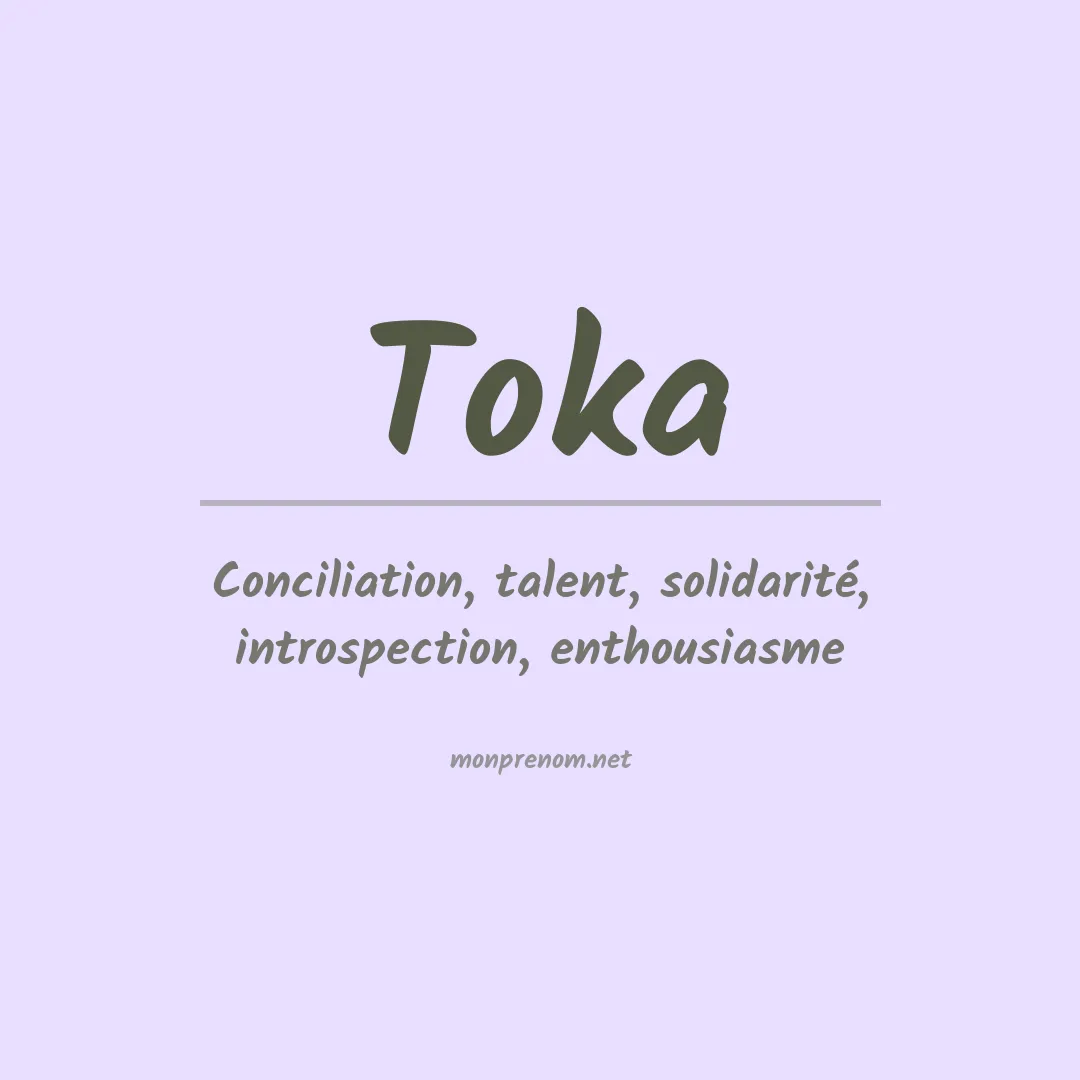 Signification du prénom Toka
