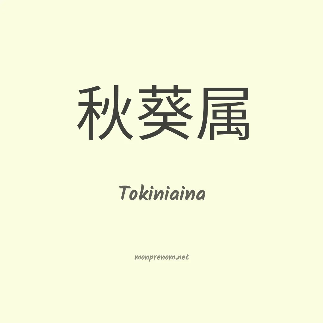 Tokiniaina en chinois