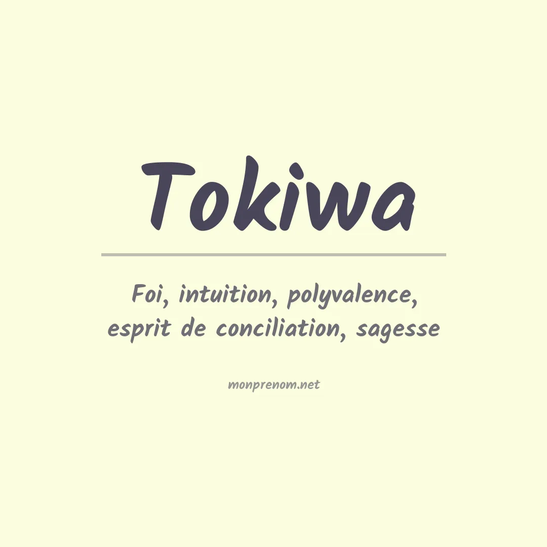 Signification du prénom Tokiwa