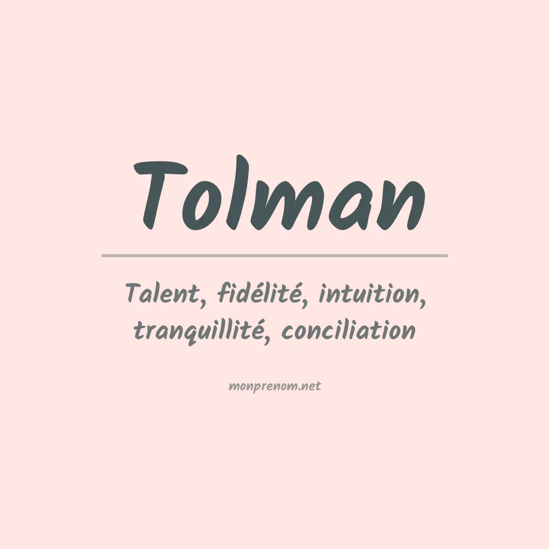 Prénom Tolman