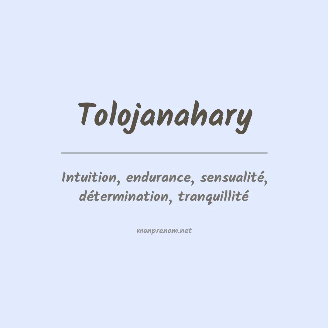 Prénom Tolojanahary