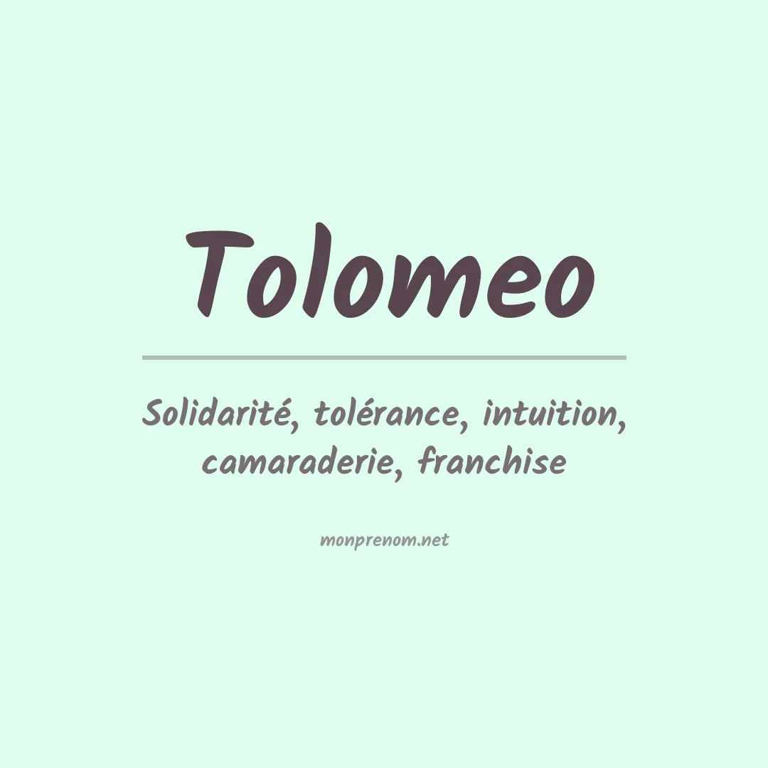 Prénom Tolomeo