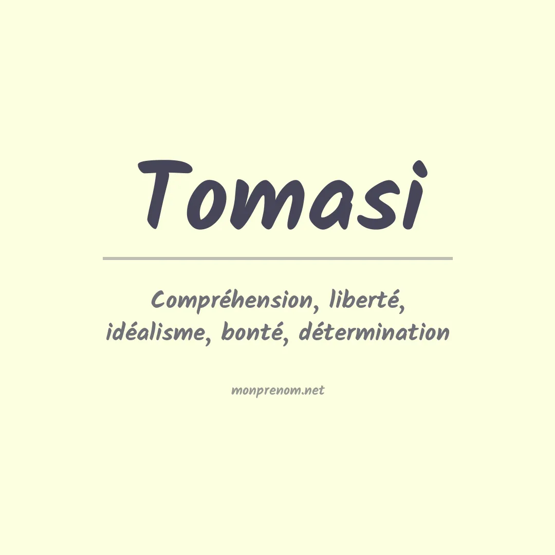 Prénom Tomasi