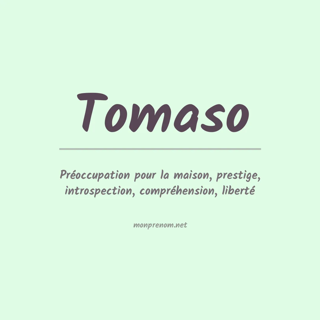 Prénom Tomaso