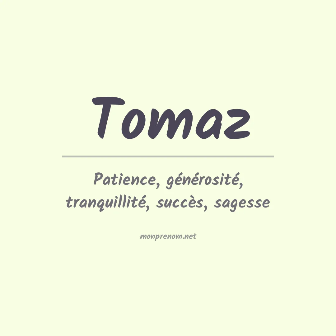 Prénom Tomaz