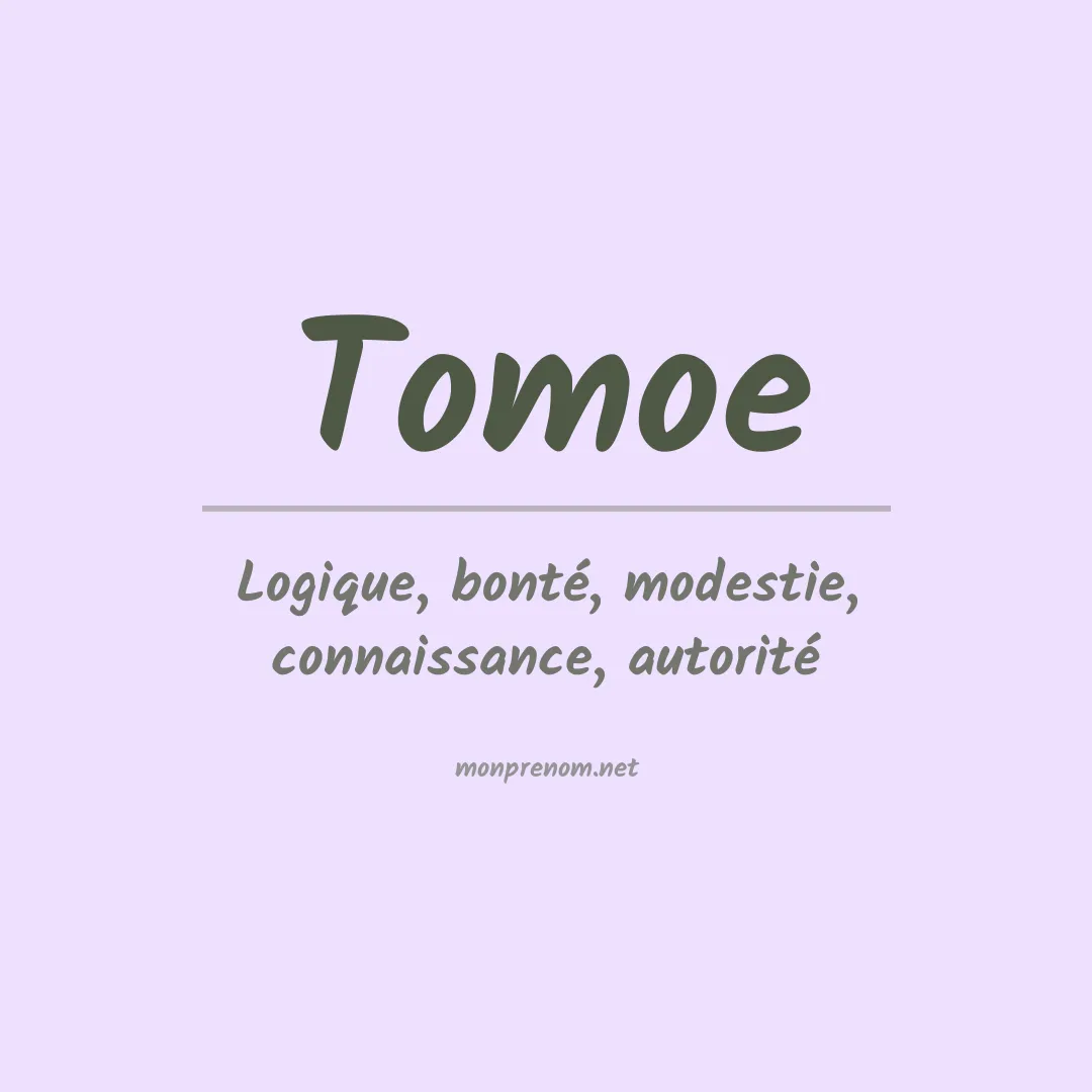 Signification du prénom Tomoe