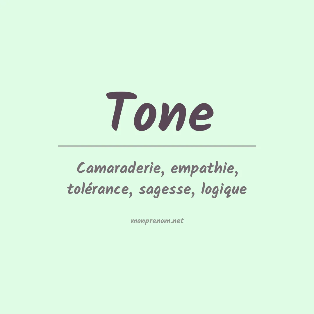 Prénom Tone