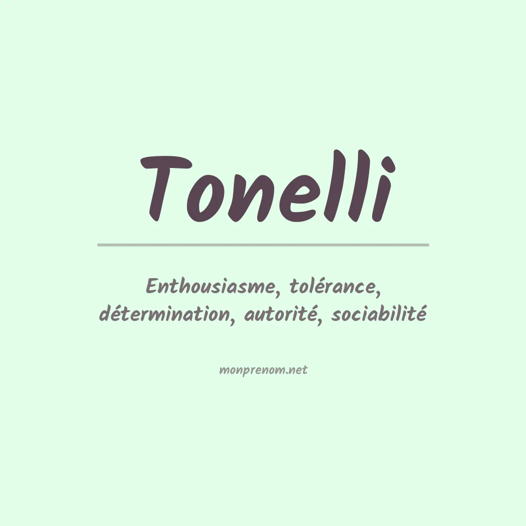Prénom Tonelli