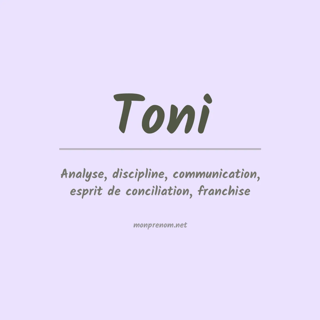 Prénom Toni