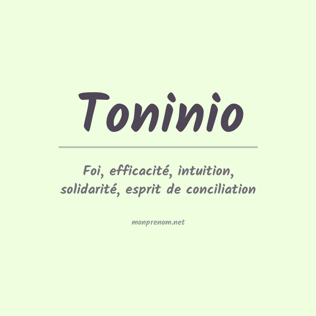 Prénom Toninio