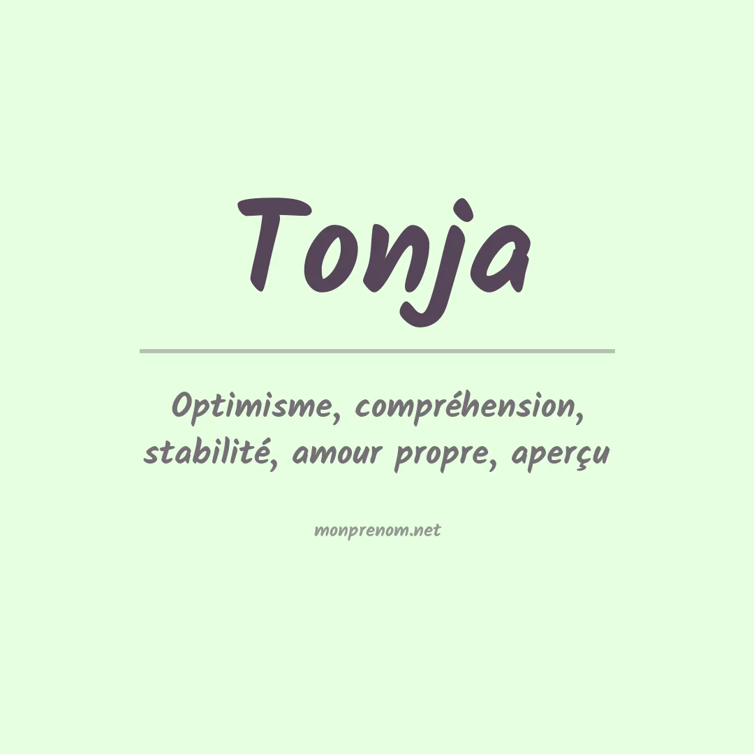 Signification du prénom Tonja