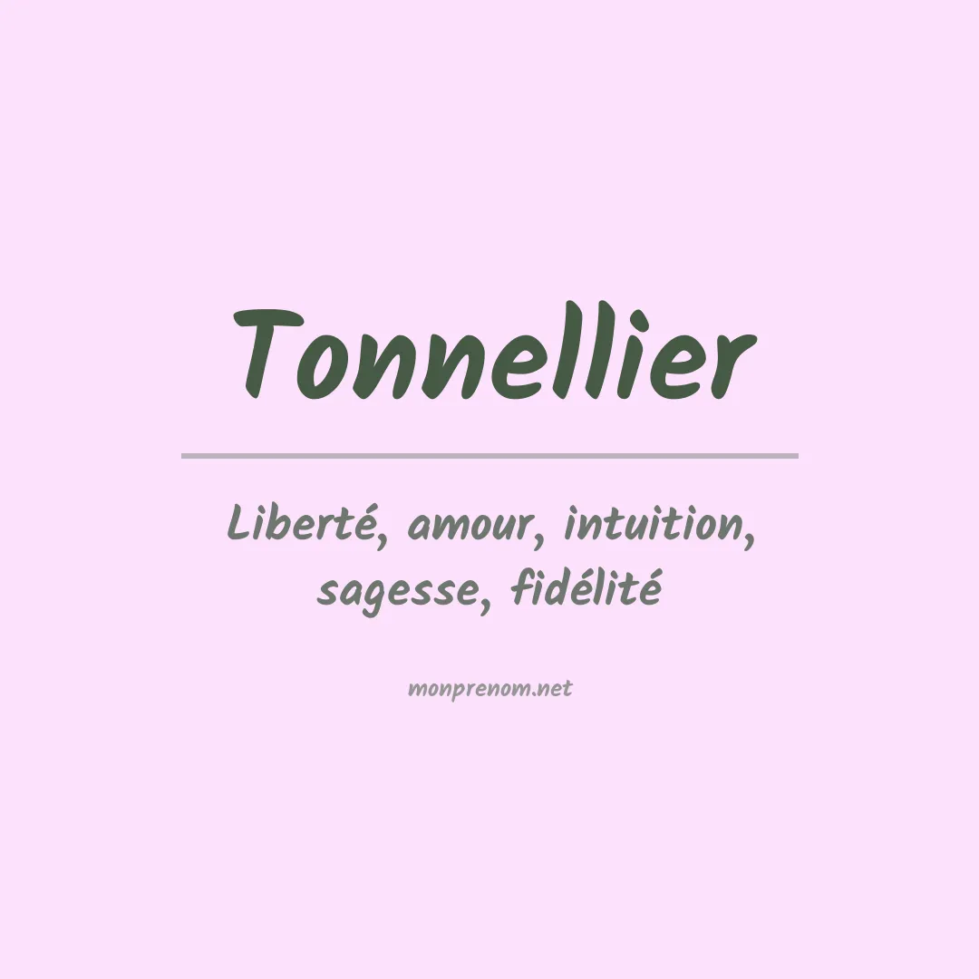 Signification du prénom Tonnellier
