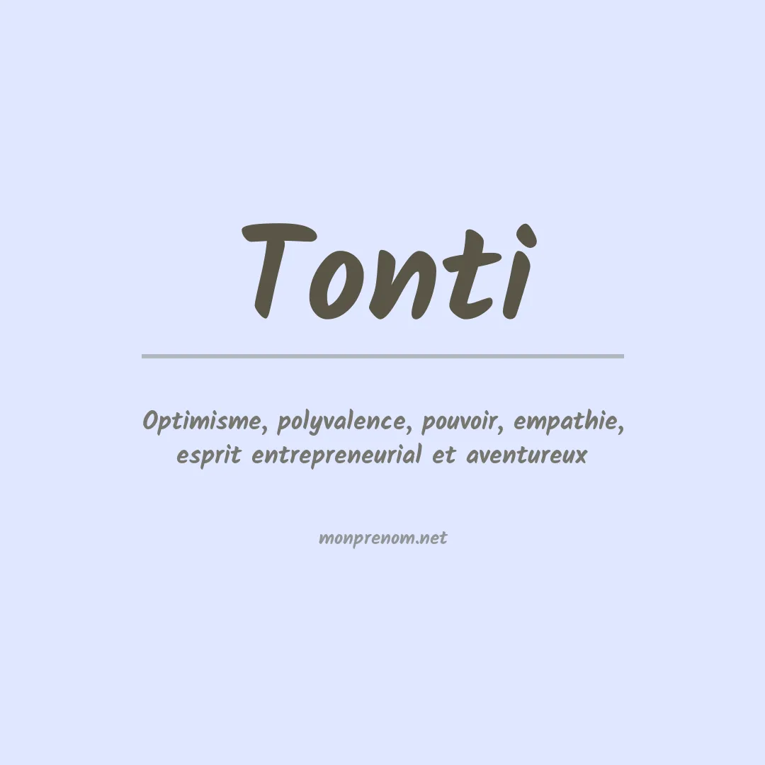 Prénom Tonti