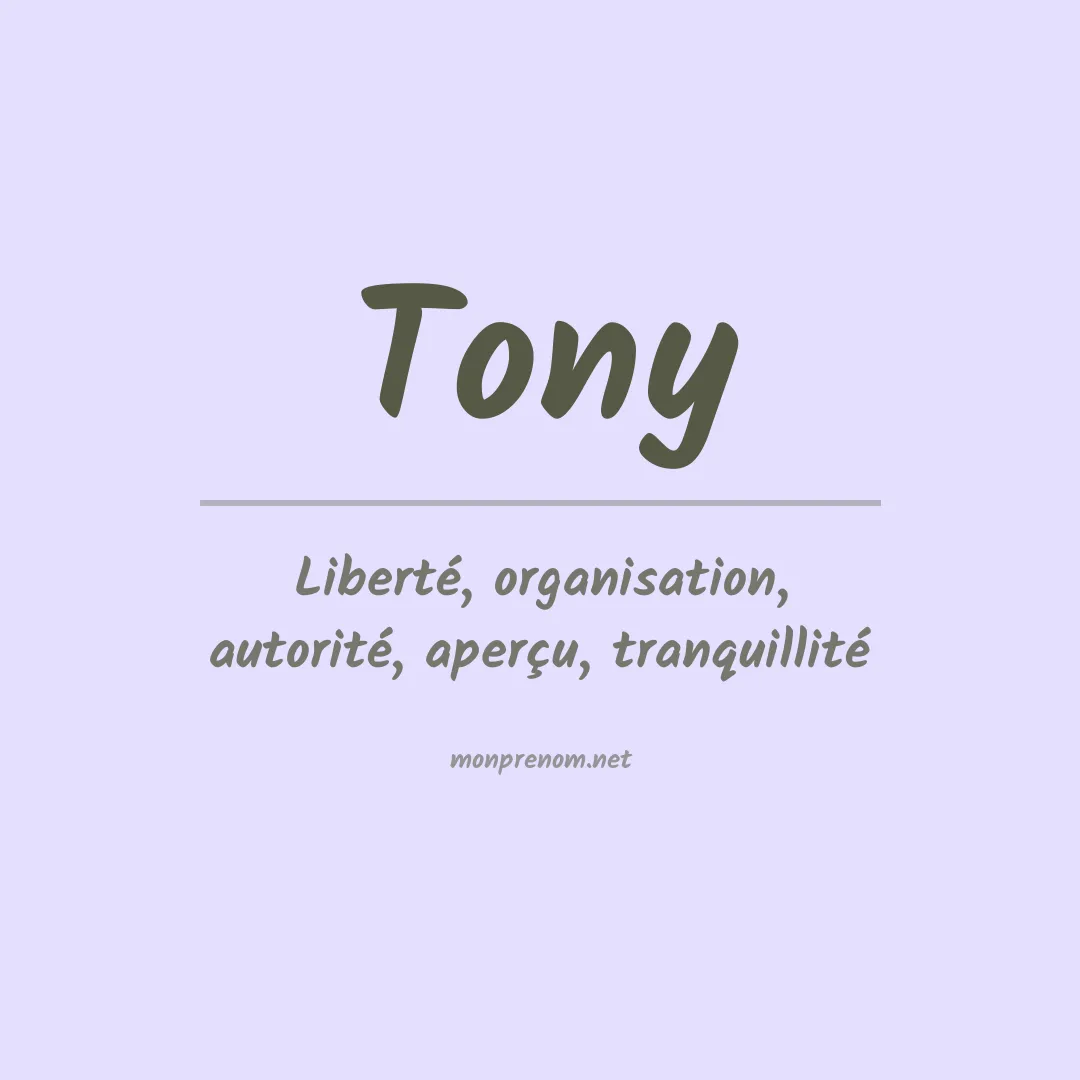 Prénom Tony