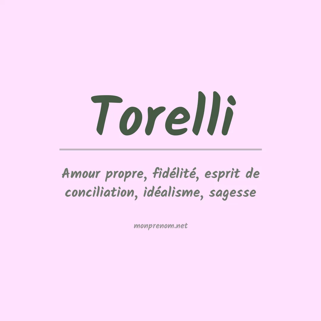 Prénom Torelli
