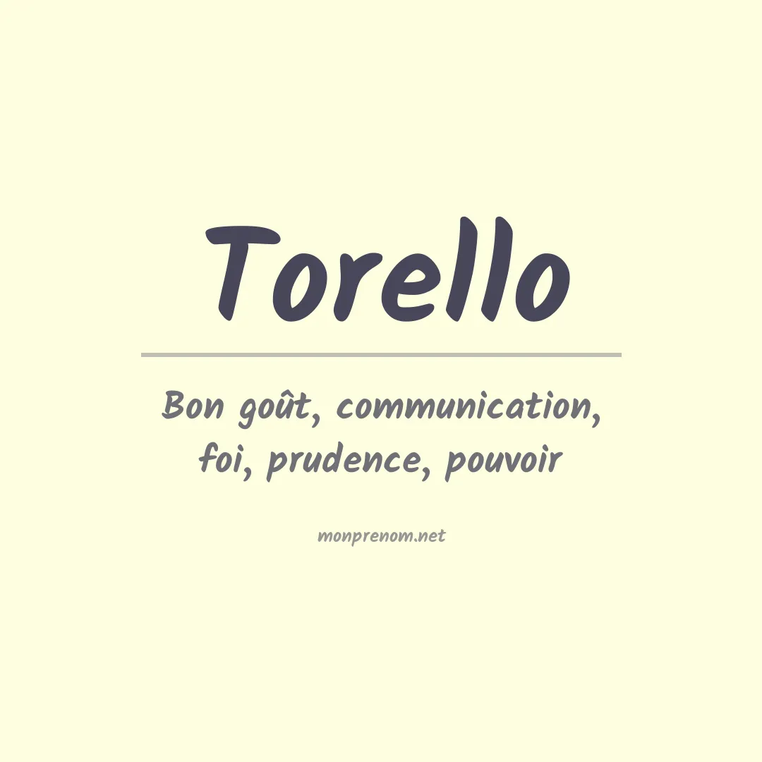 Prénom Torello