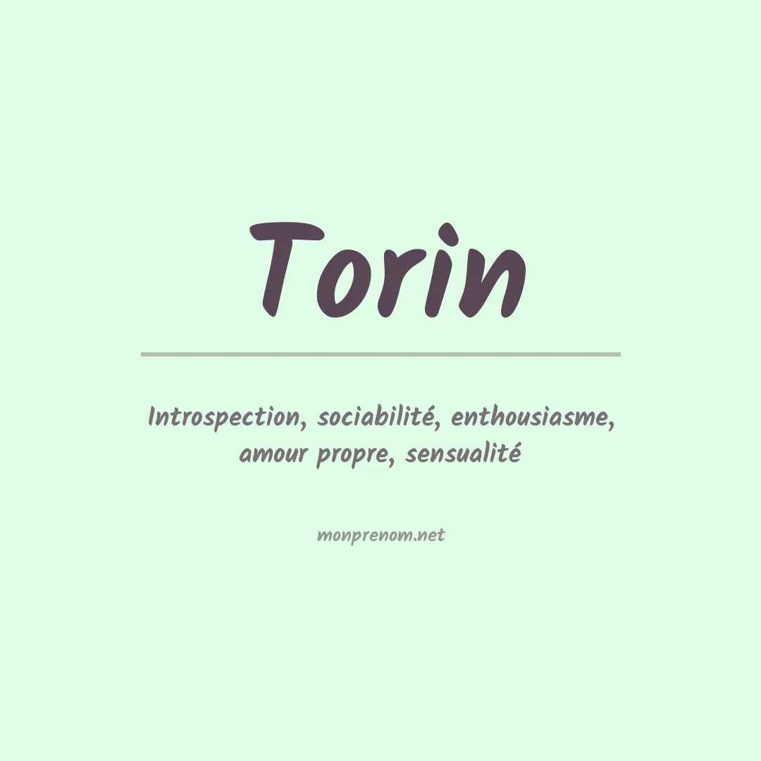 Signification du prénom Torin