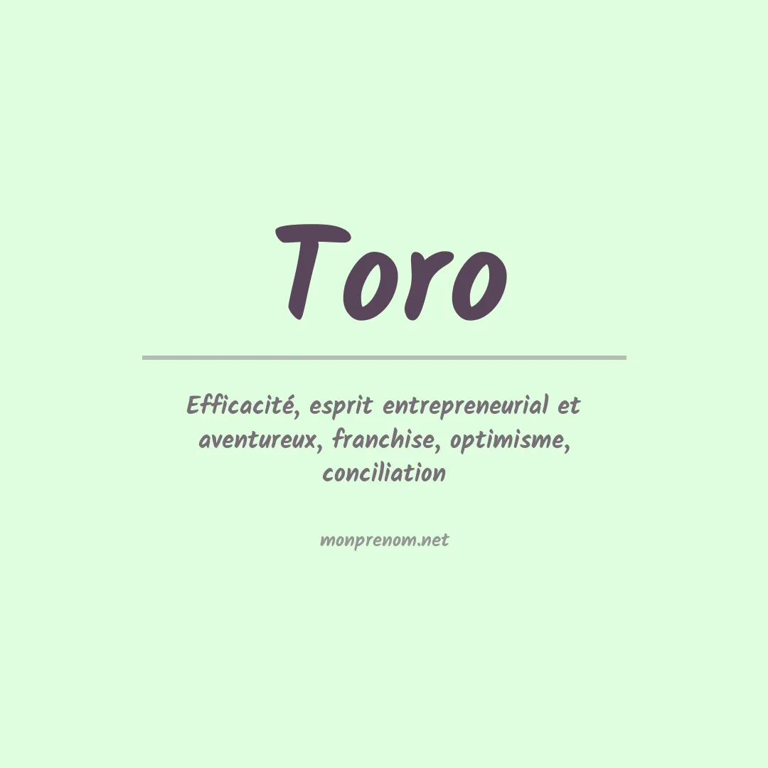 Prénom Toro