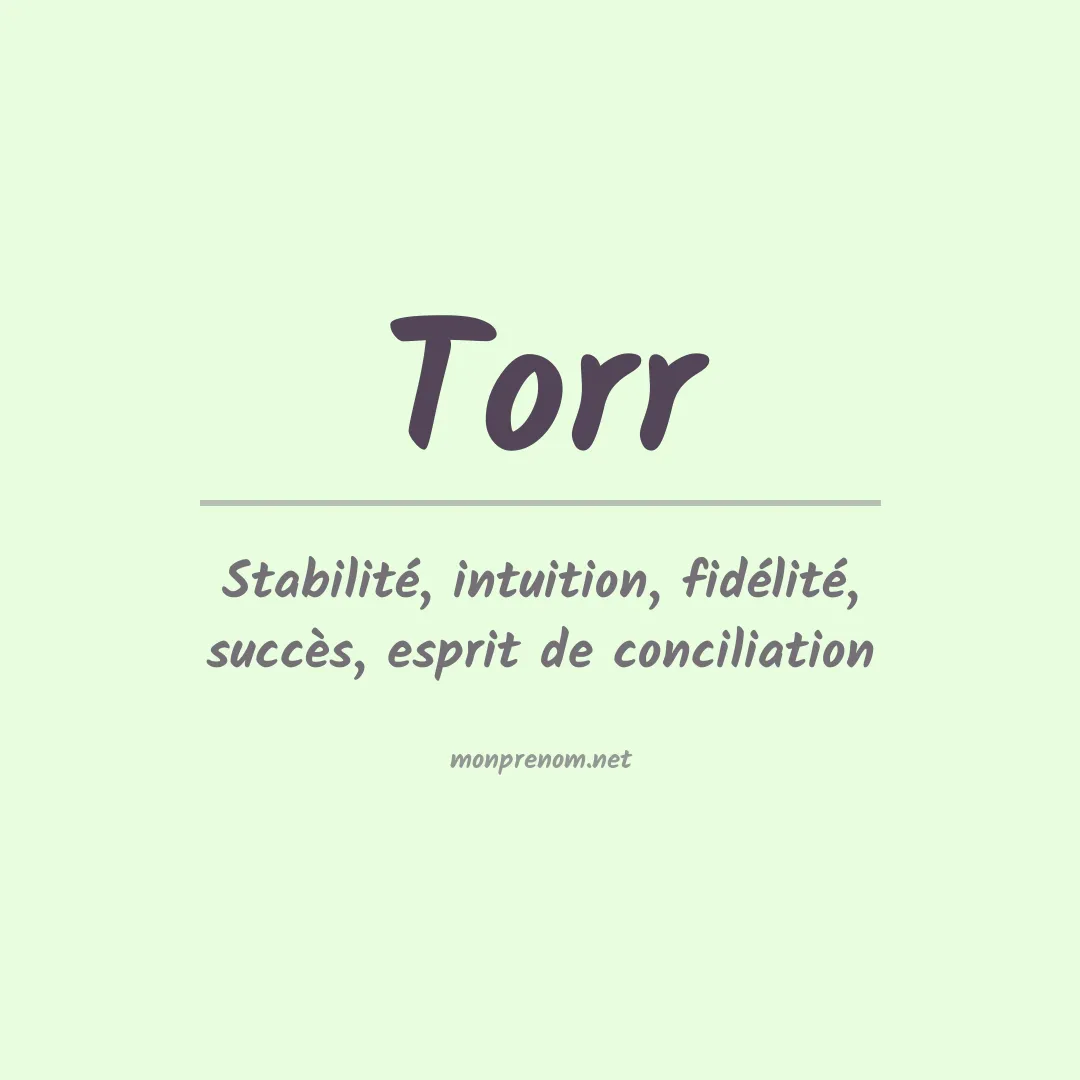 Prénom Torr