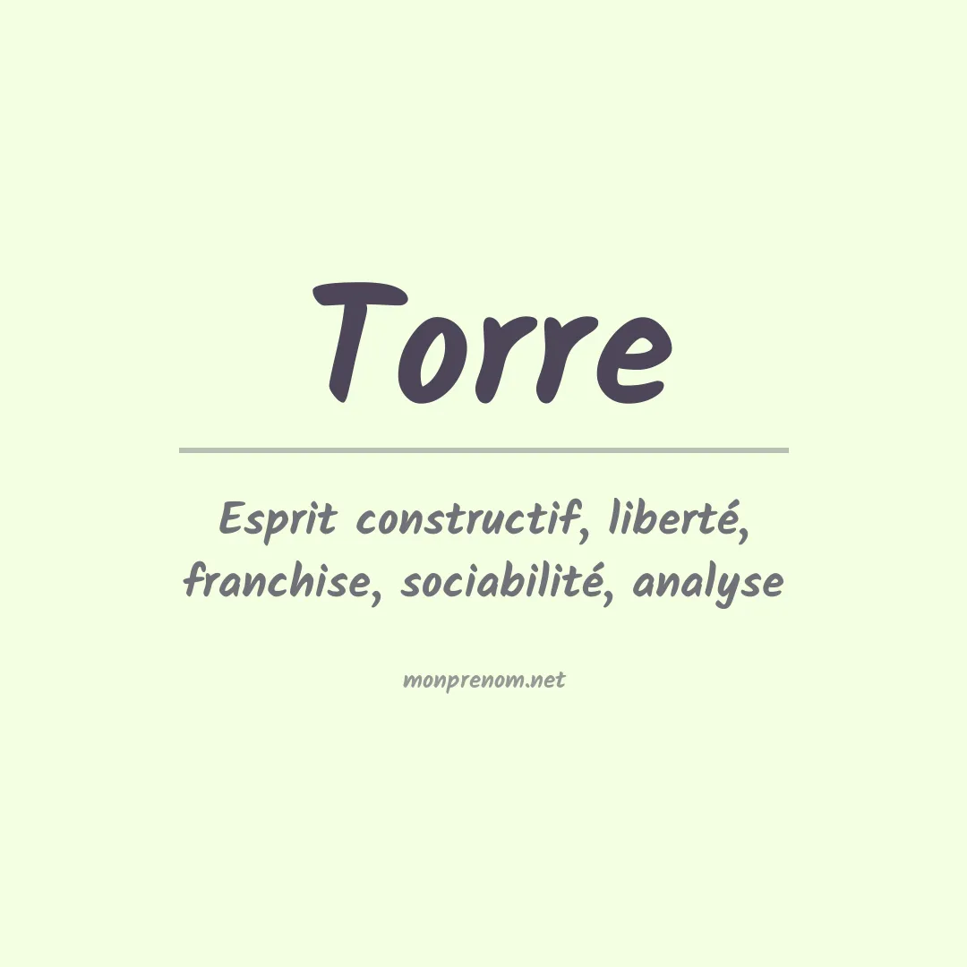 Prénom Torre