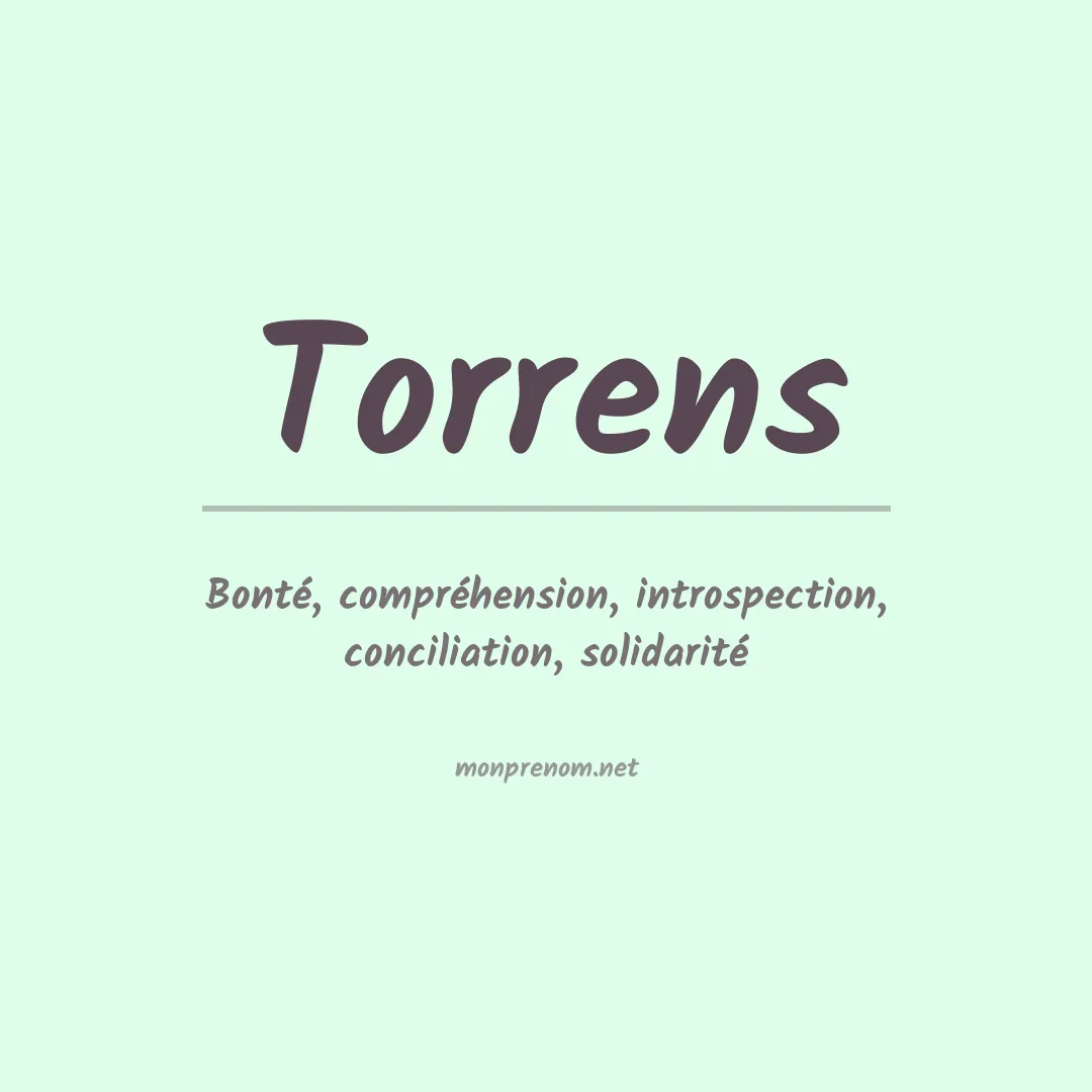 Prénom Torrens