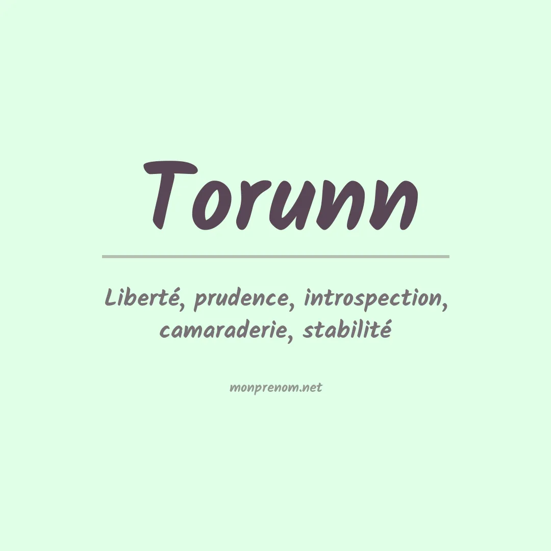 Signification du prénom Torunn