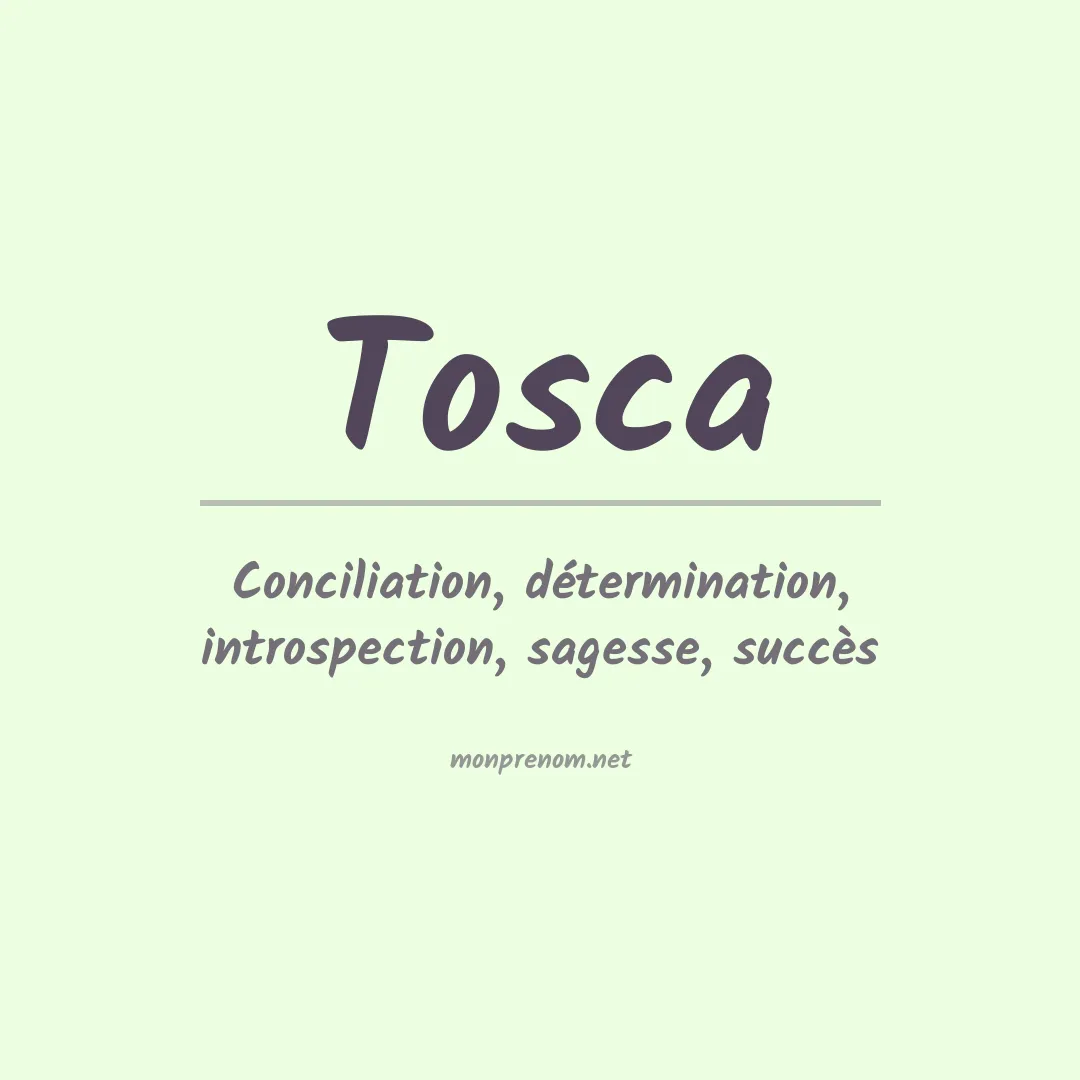Prénom Tosca