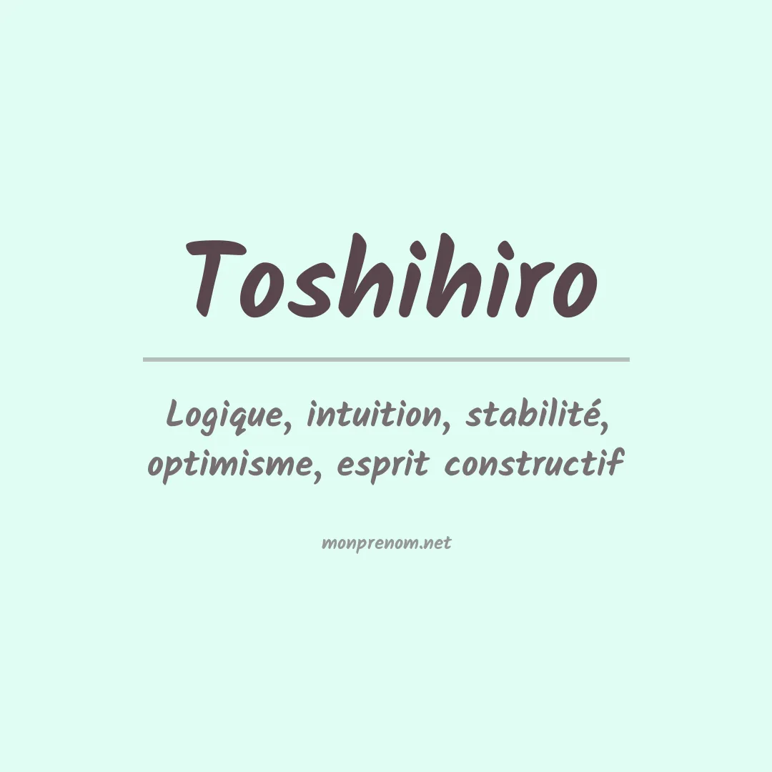 Prénom Toshihiro