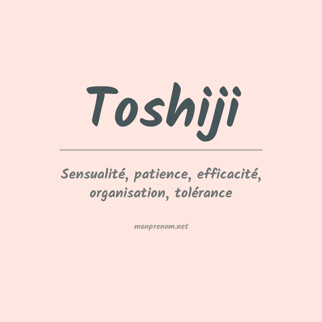 Prénom Toshiji