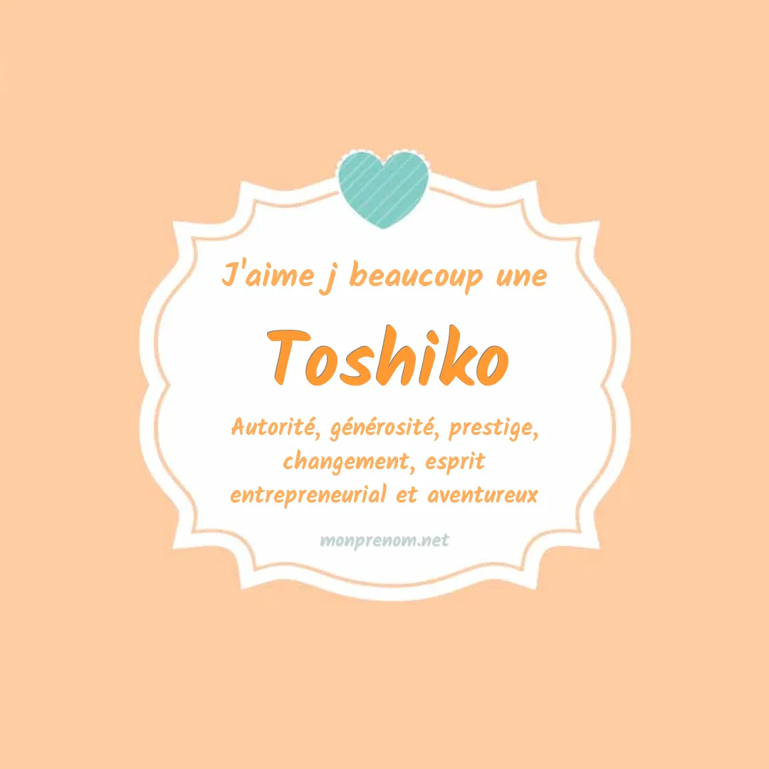 J'aime beaucoup Toshiko