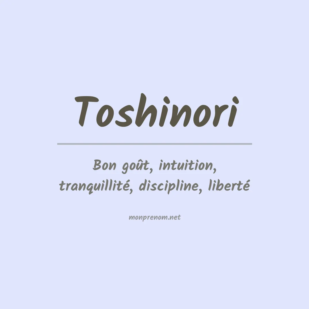 Signification du prénom Toshinori