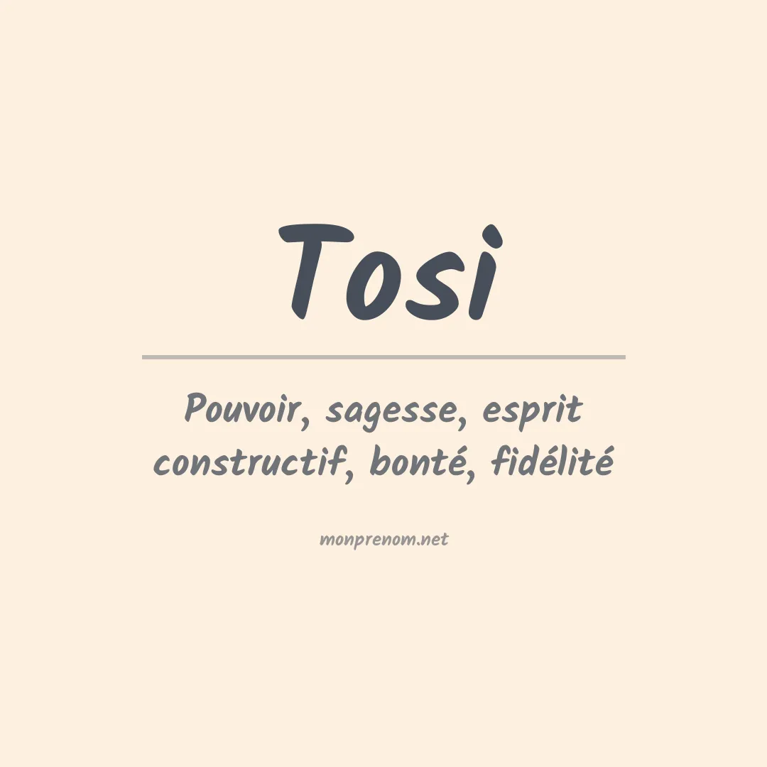 Prénom Tosi