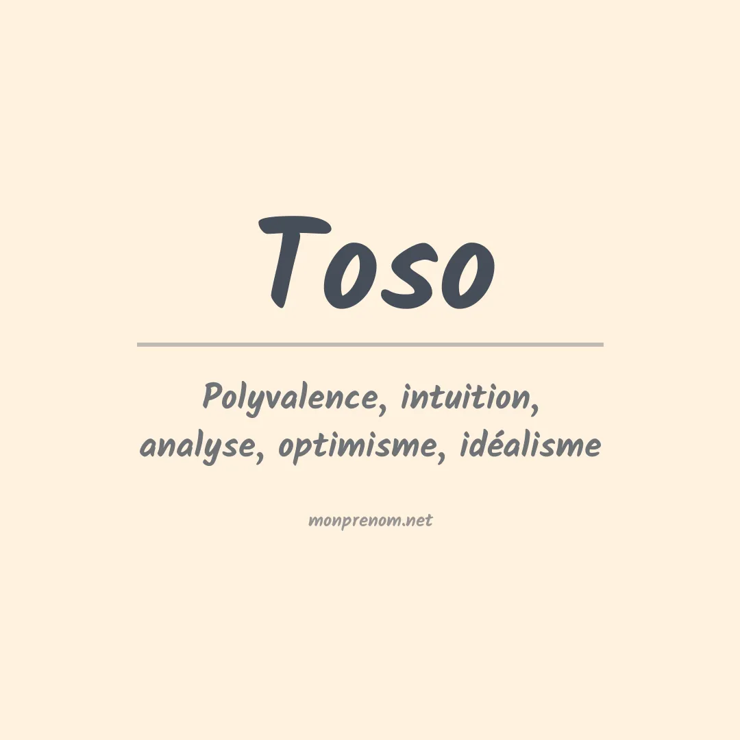 Prénom Toso