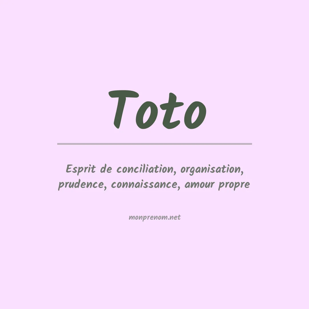 Prénom Toto