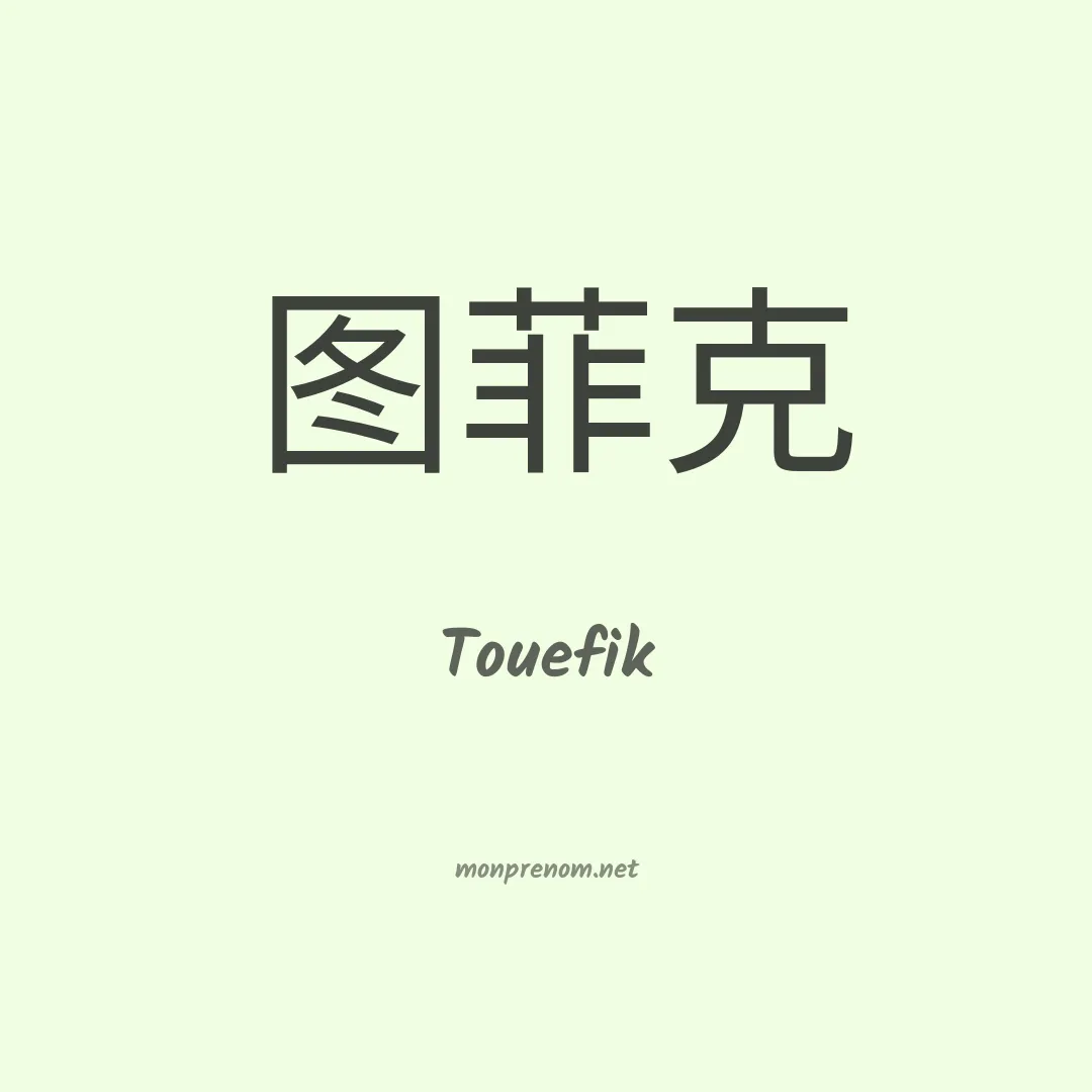 Touefik en chinois
