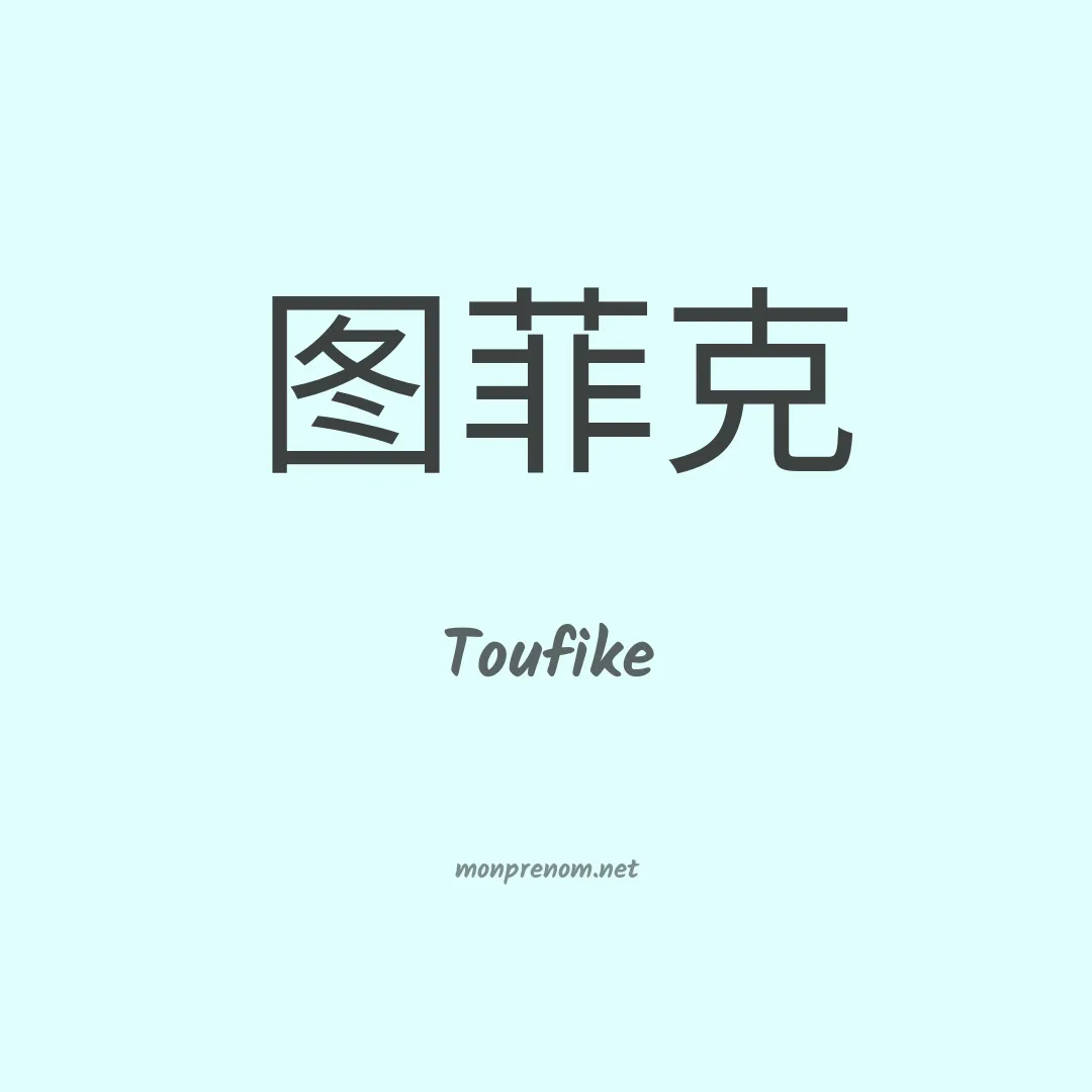 Toufike en chinois