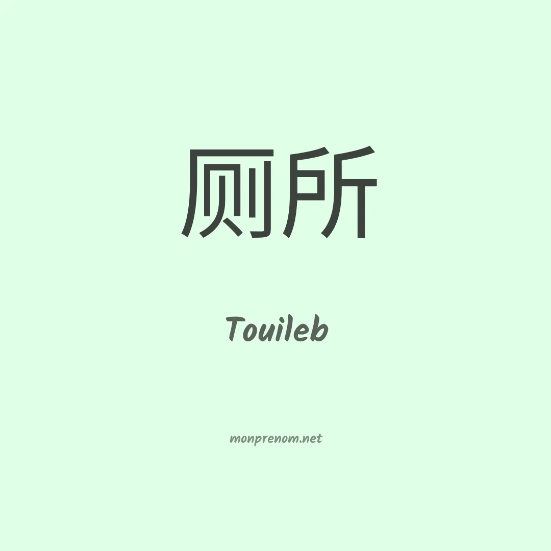 Touileb en chinois