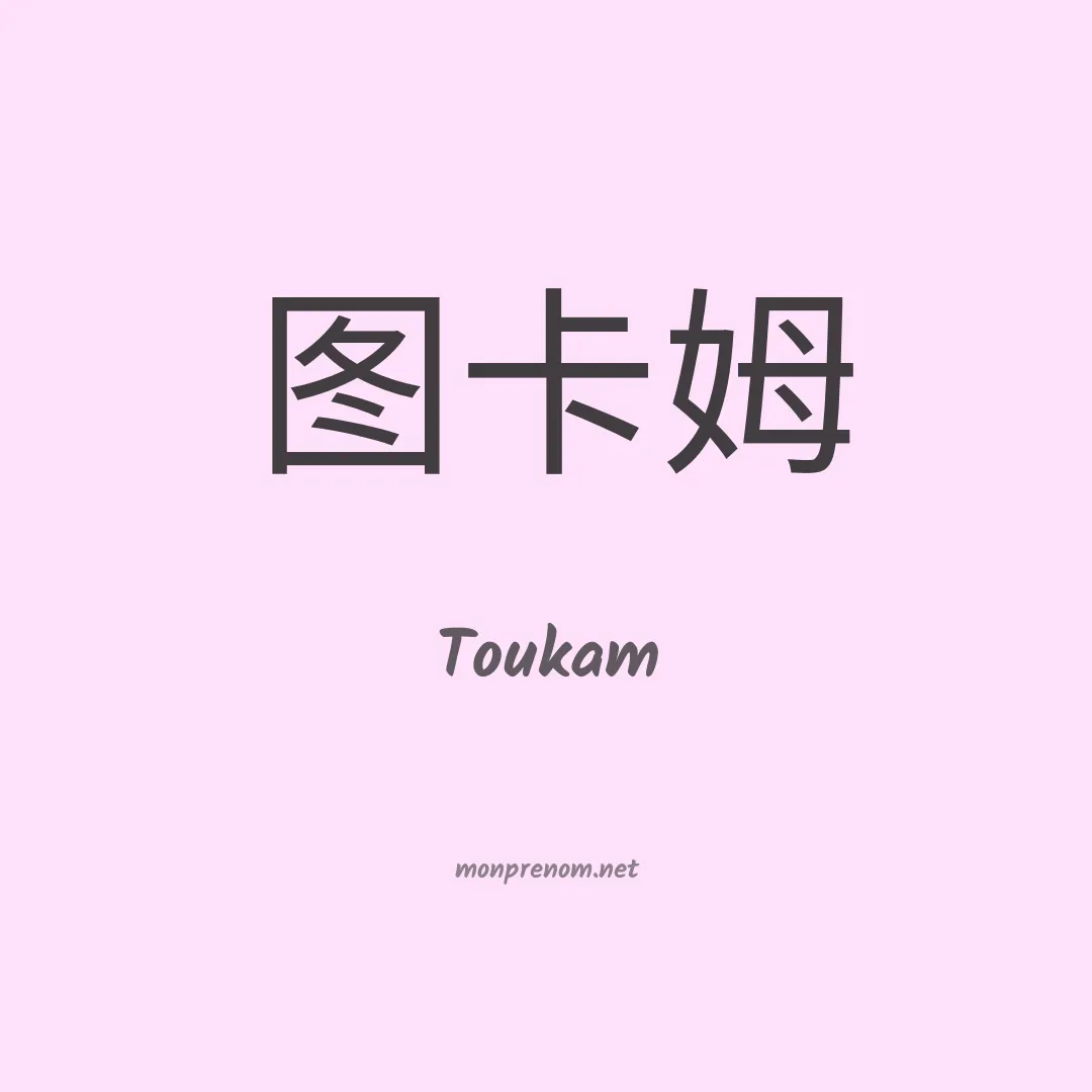 Toukam en chinois