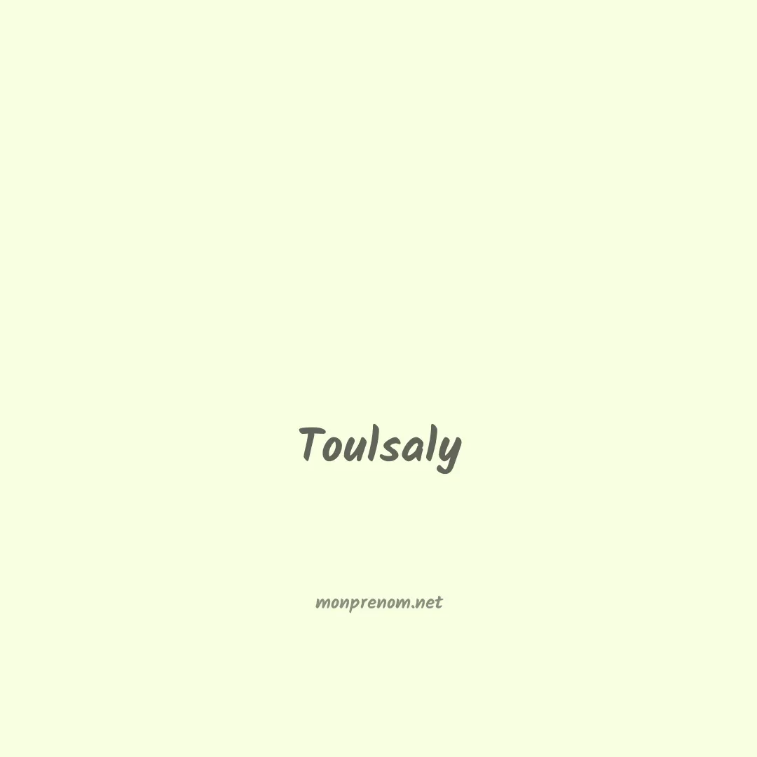 Toulsaly en chinois