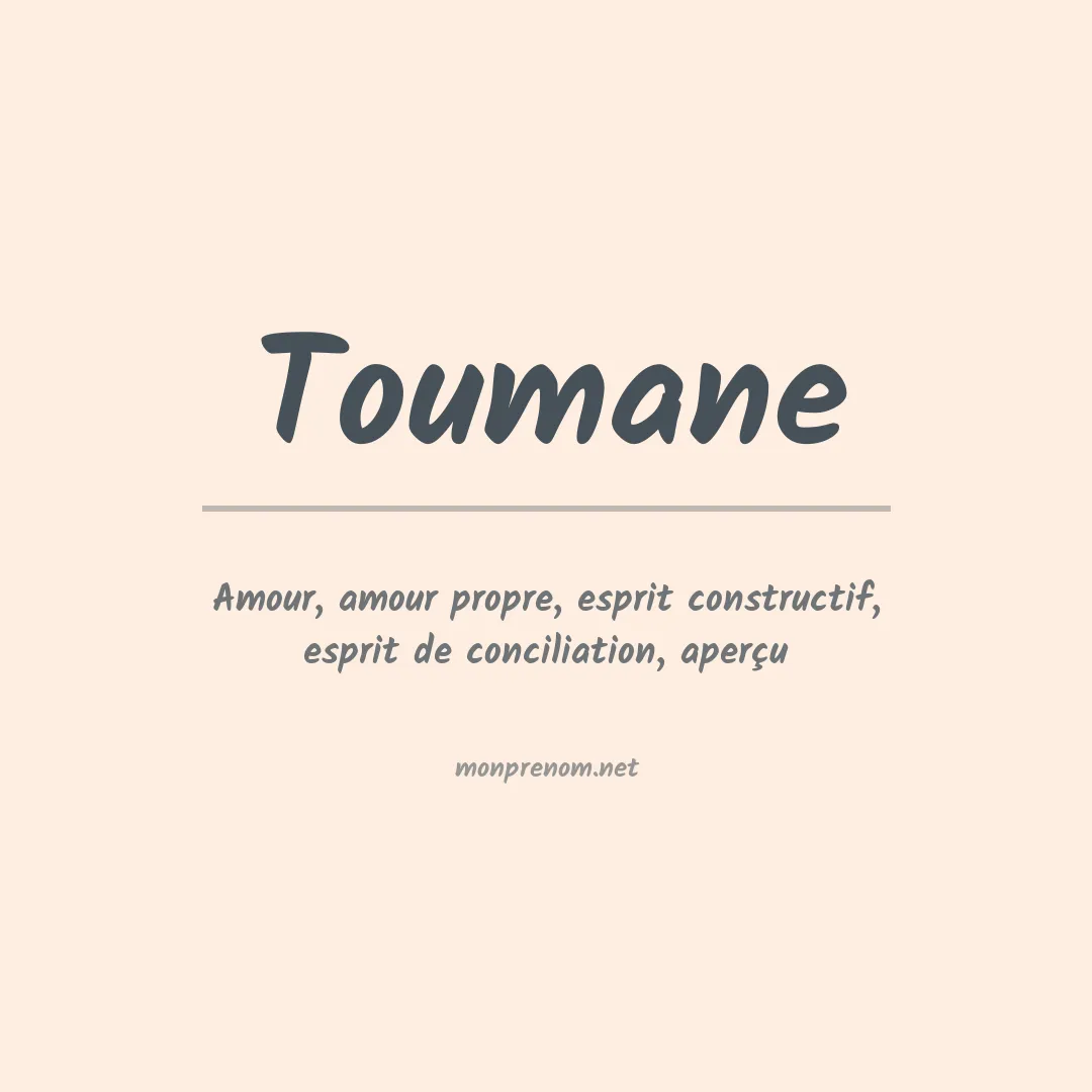 Prénom Toumane