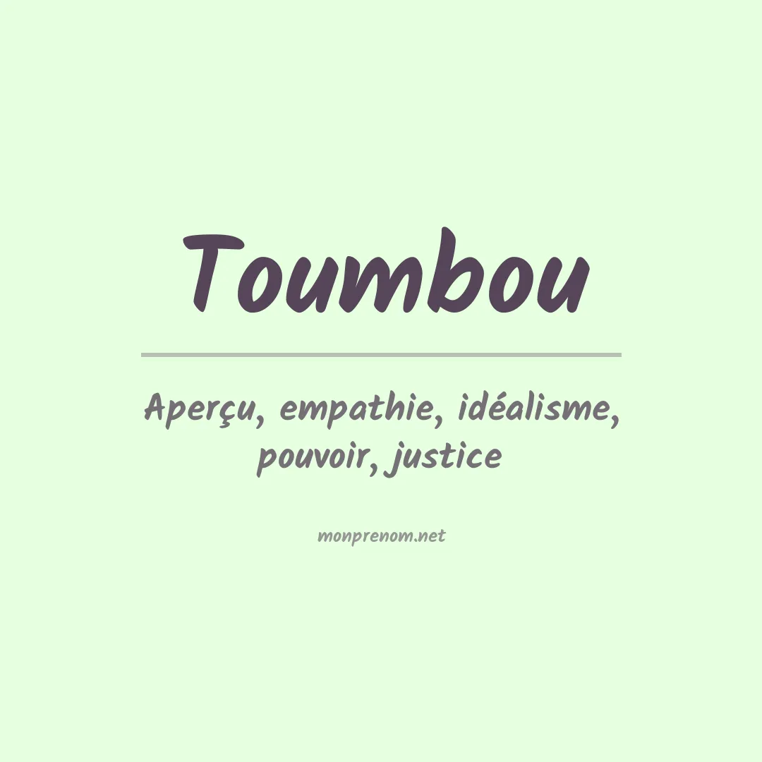 Prénom Toumbou