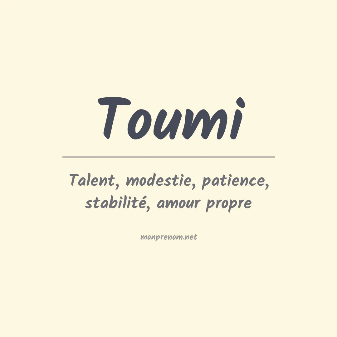 Prénom Toumi