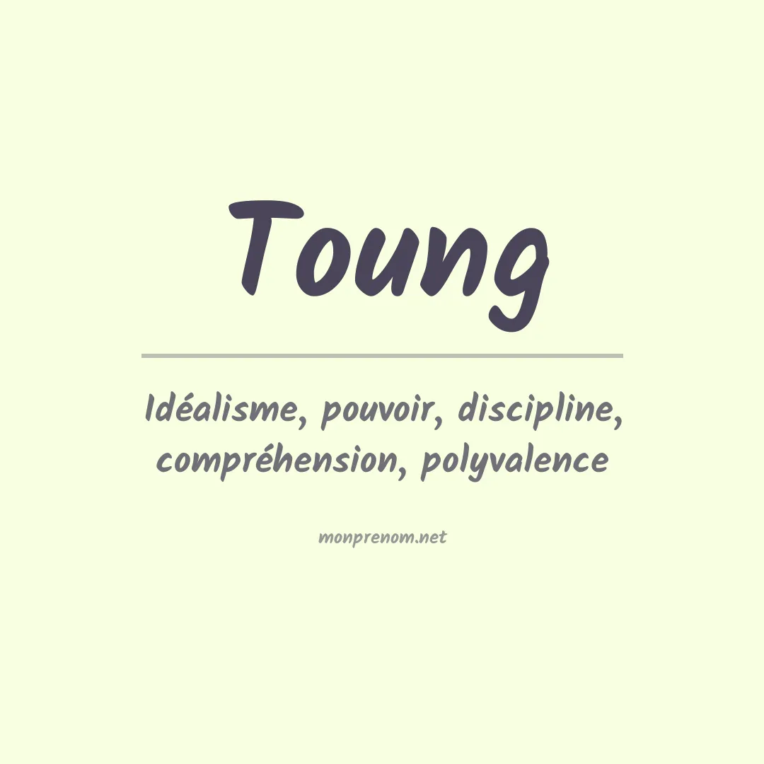 Prénom Toung