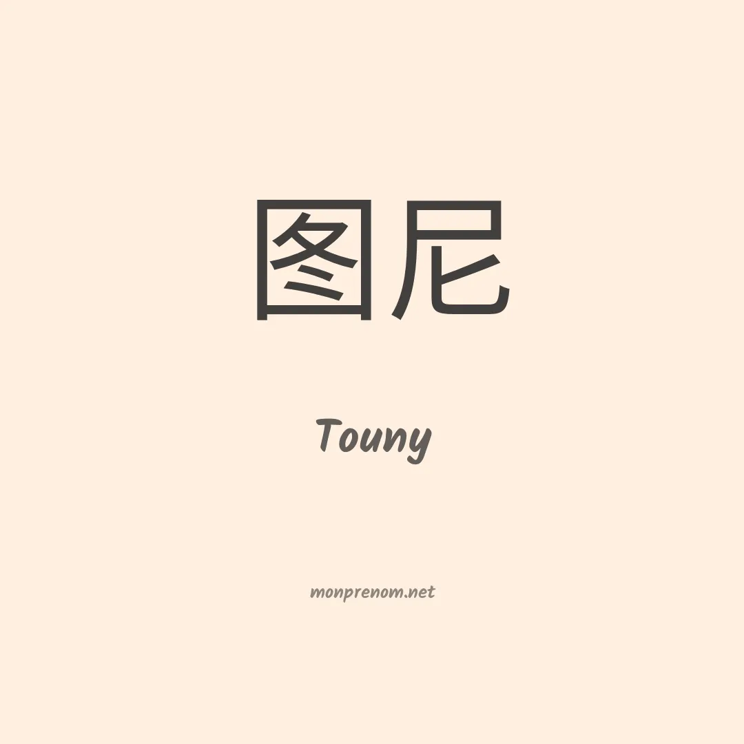 Touny en chinois