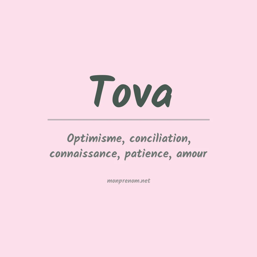 Signification du prénom Tova